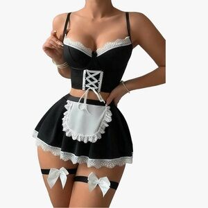 Sexy Women's French Maid Dress Costume Erotic Clothing Sexy Maid Servant Cosplay